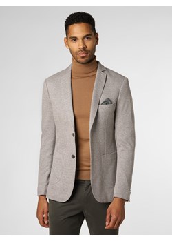 Finshley & Harding Marynarka męska Mężczyźni Slim Fit piaskowy wypukły wzór tkaniny ze sklepu vangraaf w kategorii Marynarki męskie - zdjęcie 146941762