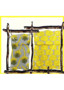 Chusta jedwabna gawroszka damska 53 x 53 cm  - MARCO MAZZINI żółty ze sklepu Verostilo w kategorii Szaliki i chusty damskie - zdjęcie 146968730