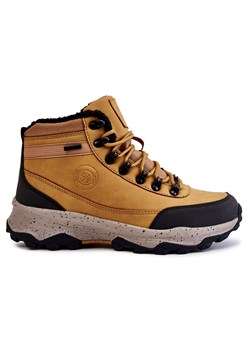 Męskie Ocieplane Buty Trekkingowe Cross Jeans KK1R4026C Camel brązowe ze sklepu ButyModne.pl w kategorii Buty trekkingowe męskie - zdjęcie 146971960