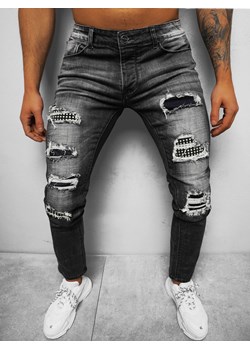 Spodnie jeansowe męskie czarne OZONEE NB/MP0072N ze sklepu ozonee.pl w kategorii Jeansy męskie - zdjęcie 146988812