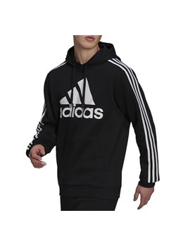 Bluza adidas Essentials Fleece 3-Stripes Logo Hoodie H14641 - czarna ze sklepu streetstyle24.pl w kategorii Bluzy męskie - zdjęcie 147003961