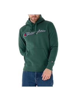 Bluza Champion Script Logo Embroidery Fleece Hoodie 217858-GS568 - zielona ze sklepu streetstyle24.pl w kategorii Bluzy męskie - zdjęcie 147003981