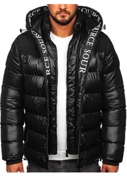 Czarna pikowana kurtka męska zimowa Denley 27M8110 ze sklepu Denley w kategorii Kurtki męskie - zdjęcie 147004110