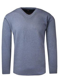 Sweter Wełniany Jasny Niebieski w Serek, V-neck, Męski, Cienki -HOVARD SWKOWhvrd501vAHAVACI ze sklepu JegoSzafa.pl w kategorii Swetry męskie - zdjęcie 147004843