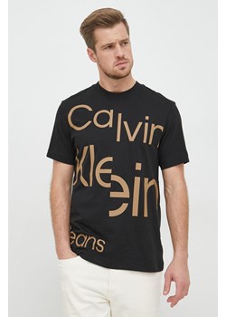 Calvin Klein Jeans t-shirt bawełniany kolor czarny z nadrukiem ze sklepu ANSWEAR.com w kategorii T-shirty męskie - zdjęcie 147046844