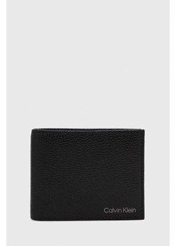 Calvin Klein portfel skórzany męski kolor czarny ze sklepu ANSWEAR.com w kategorii Portfele męskie - zdjęcie 147047002