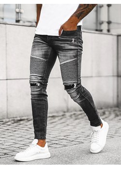 Spodnie jeansowe męskie czarne OZONEE NB/MP0122N ze sklepu ozonee.pl w kategorii Jeansy męskie - zdjęcie 147088281