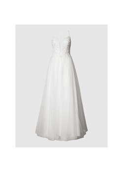 Suknia ślubna z kwiatowymi haftami i ozdobnymi perełkami ze sklepu Peek&Cloppenburg  w kategorii Sukienki - zdjęcie 147154890