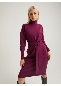 BGN Sukienka dzianinowa w kolorze jagodowym ze sklepu Limango Polska w kategorii Sukienki - zdjęcie 147185763