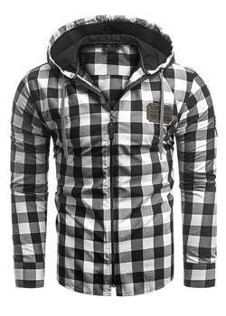 Męska bluza / koszula z kapturem rl60 - czarna ze sklepu Risardi w kategorii Bluzy męskie - zdjęcie 147196090