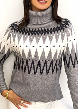 Sweter Falefa szary ze sklepu Sklep Fason w kategorii Swetry damskie - zdjęcie 147214933