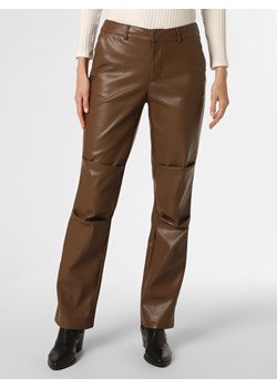 NA-KD Spodnie  Kobiety Sztuczna skóra mocca jednolity ze sklepu vangraaf w kategorii Spodnie damskie - zdjęcie 147215162