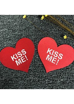 Naklejki na sutki z napisem "Kiss me" - Czerwony / Uniwersalny ze sklepu Lovita.pl w kategorii Akcesoria do bielizny - zdjęcie 147232692