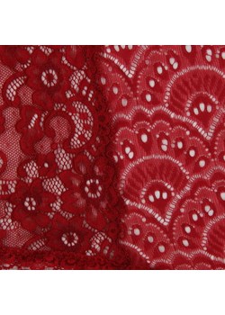 Body koronkowe z kokardą w talii - Czerwony / M/L ze sklepu Maybella.pl w kategorii Body damskie - zdjęcie 147235491