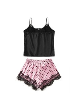 Piżama damska ze spodniami w kropki - Czarny / M ze sklepu Maybella.pl w kategorii Piżamy damskie - zdjęcie 147240703