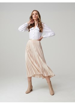Sinsay - Spódnica midi plisowana - Kremowy ze sklepu Sinsay w kategorii Spódnice - zdjęcie 147245001