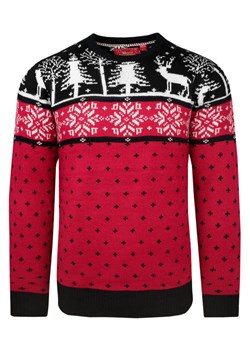 Czerwony, Świąteczny Sweter w Norweski Wzór - Brave Soul SWBRSAW22FEZZIWIred ze sklepu JegoSzafa.pl w kategorii Swetry męskie - zdjęcie 147358091