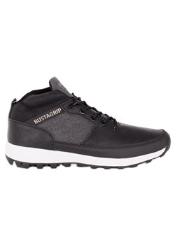 Skórzane sneakersy buty Trax Bustagrip M MRM7A czarne ze sklepu ButyModne.pl w kategorii Buty sportowe męskie - zdjęcie 147375651