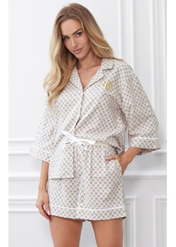 DKNY bawełniana piżama damska z rękawami 3/4 i krótkimi spodniami YI2822591, Kolor beżowy-wzór, Rozmiar XL, DKNY ze sklepu Intymna w kategorii Piżamy damskie - zdjęcie 147413944