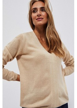 Sweter z dekoltem w serek ze sklepu Moodo.pl w kategorii Swetry damskie - zdjęcie 147417772