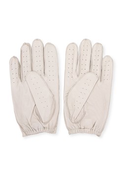 Męskie rękawiczki skórzane samochodowe kremowe ze sklepu WITTCHEN w kategorii Rękawiczki męskie - zdjęcie 147420492