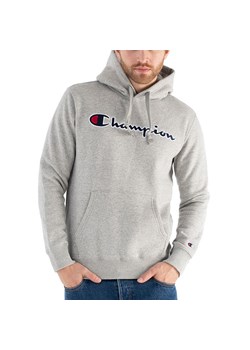 Bluza Champion Script Logo Embroidery Fleece Hoodie 217858-EM031 - szara ze sklepu streetstyle24.pl w kategorii Bluzy męskie - zdjęcie 147424984