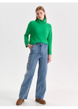 Proste jeansy damskie z wysoką talią ze sklepu Top Secret w kategorii Jeansy damskie - zdjęcie 147438463