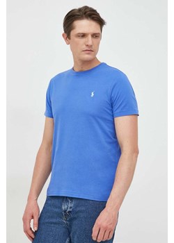 Polo Ralph Lauren t-shirt bawełniany kolor niebieski ze sklepu ANSWEAR.com w kategorii T-shirty męskie - zdjęcie 147465513