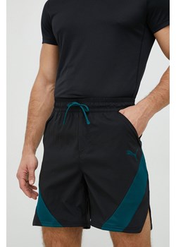 Puma szorty treningowe fit woven męskie kolor czarny ze sklepu ANSWEAR.com w kategorii Spodenki męskie - zdjęcie 147526023
