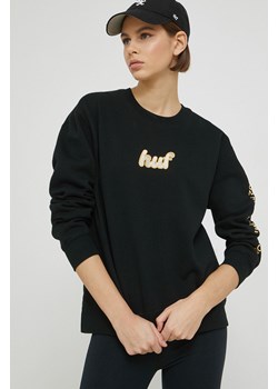 HUF bluza damska kolor czarny z nadrukiem ze sklepu ANSWEAR.com w kategorii Bluzy damskie - zdjęcie 147526424
