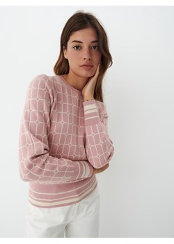 Mohito - Różowy sweter we wzory - Różowy ze sklepu Mohito w kategorii Swetry damskie - zdjęcie 147550850