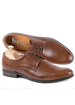 BRILU półbuty wizytowe Liam brązowe ze sklepu brilu.pl w kategorii Buty eleganckie męskie - zdjęcie 147559362