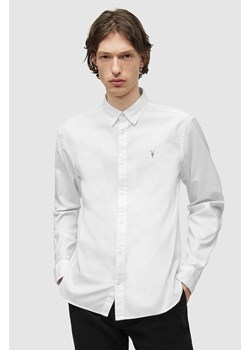 AllSaints koszula HAWTHORNE LS SHIRT męska kolor biały regular z kołnierzykiem klasycznym MS257U ze sklepu ANSWEAR.com w kategorii Koszule męskie - zdjęcie 147577883