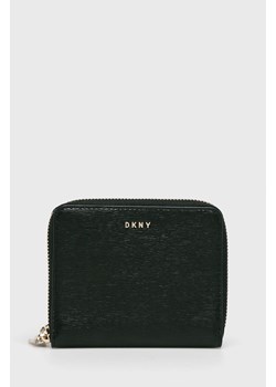 Dkny portfel skórzany R8313656 damski kolor czarny ze sklepu ANSWEAR.com w kategorii Portfele damskie - zdjęcie 147586122