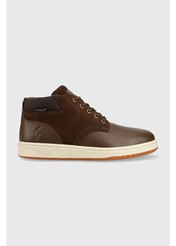 Polo Ralph Lauren buty Sneaker Boot męskie kolor brązowy 809855863003 ze sklepu ANSWEAR.com w kategorii Buty zimowe męskie - zdjęcie 147595434