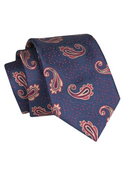 Krawat - ALTIES - Granat w Duże Wzory Paisley KRALTS0872 ze sklepu JegoSzafa.pl w kategorii Krawaty - zdjęcie 147609621
