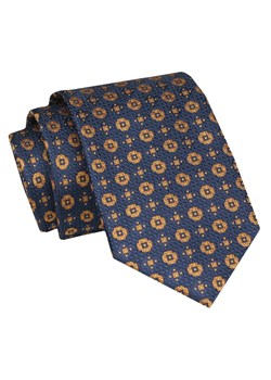 Krawat - ALTIES - Granatowy w Złote Grochy KRALTS0852 ze sklepu JegoSzafa.pl w kategorii Krawaty - zdjęcie 147609631