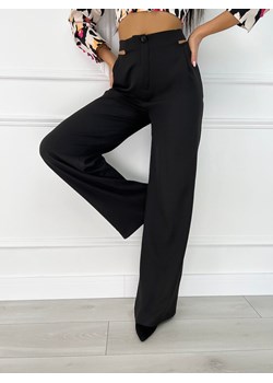 Czarne Spodnie z Wycięciami ze sklepu ModnaKiecka.pl w kategorii Spodnie damskie - zdjęcie 147613921
