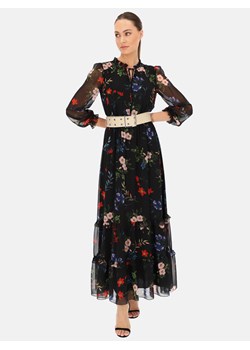 Sukienka maxi w kwiaty z paskiem L’AF Polina ze sklepu Eye For Fashion w kategorii Sukienki - zdjęcie 147625750