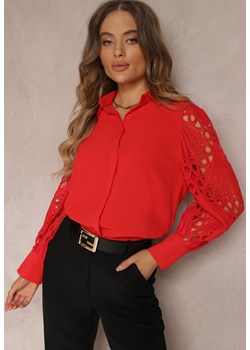 Czerwona Koszula Apostoros ze sklepu Renee odzież w kategorii Koszule damskie - zdjęcie 147630341