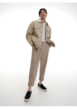 Reserved - Jeansowa kurtka sherpa - Beżowy ze sklepu Reserved w kategorii Kurtki męskie - zdjęcie 147633922