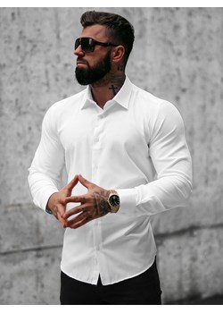 Elegancka koszula męska biała OZONEE MECH/2122Z ze sklepu ozonee.pl w kategorii Koszule męskie - zdjęcie 147637744