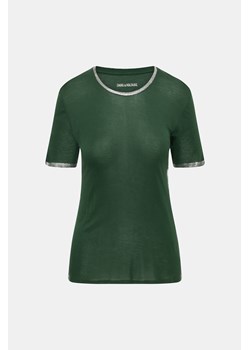 ZADIG & VOLTAIRE T-shirt - Zielony ciemny - Kobieta - S (S) ze sklepu Halfprice w kategorii Bluzki damskie - zdjęcie 147654102