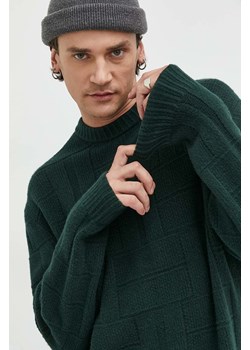 Abercrombie &amp; Fitch sweter męski kolor zielony ze sklepu ANSWEAR.com w kategorii Swetry męskie - zdjęcie 147661092
