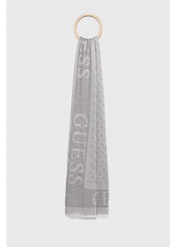 Guess szal damski kolor srebrny wzorzysty ze sklepu ANSWEAR.com w kategorii Szaliki i chusty damskie - zdjęcie 147751033