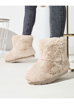Royalfashion Damskie buty a'la śniegowce w kolorze beżowym Ottola ze sklepu royalfashion.pl w kategorii Śniegowce damskie - zdjęcie 147757450