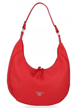 Uniwersalna torebka damska David Jones Czerwona ze sklepu torbs.pl w kategorii Torby Shopper bag - zdjęcie 147809201