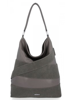 Uniwersalna Torebka Damska XXL firmy Bee Bag Szara ze sklepu torbs.pl w kategorii Torby Shopper bag - zdjęcie 147809471