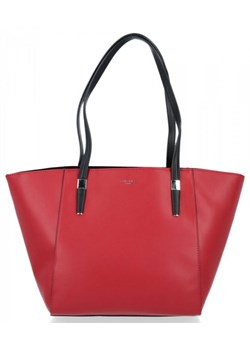 Klasyczna torebka damska David Jones Ciemno Czerwona ze sklepu torbs.pl w kategorii Torby Shopper bag - zdjęcie 147810442