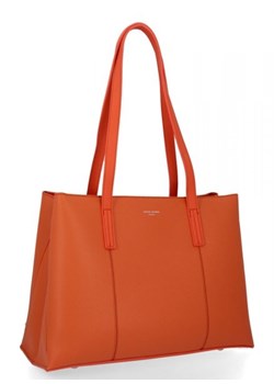 Klasyczna torebka damska David Jones Pomarańczowa ze sklepu torbs.pl w kategorii Torby Shopper bag - zdjęcie 147810744